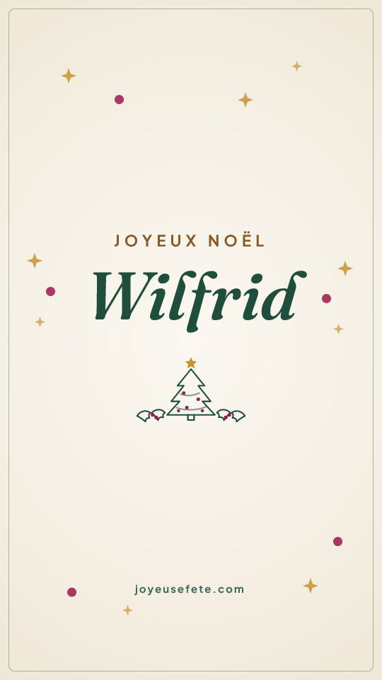 Image « Joyeux Noël Wilfrid » au format story