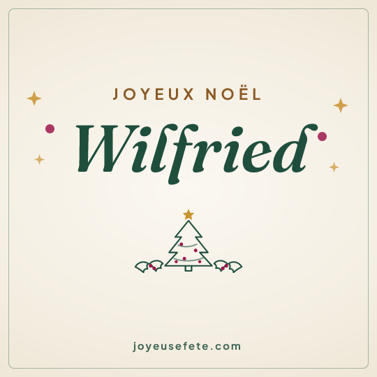 Image carrée « Joyeux Noël Wilfried » pour WhatsApp