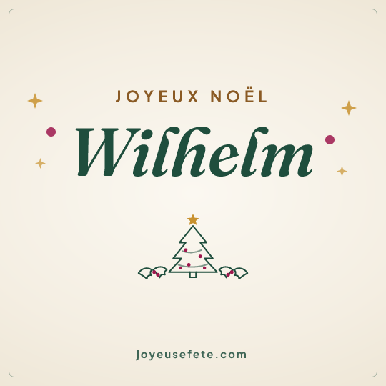 Image carrée « Joyeux Noël Wilhelm » pour WhatsApp