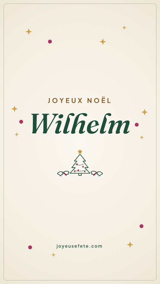 Image « Joyeux Noël Wilhelm » au format story
