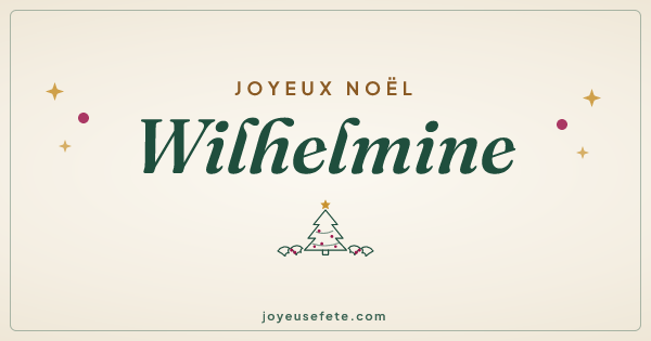 Image « Joyeux Noël Wilhelmine » au format large