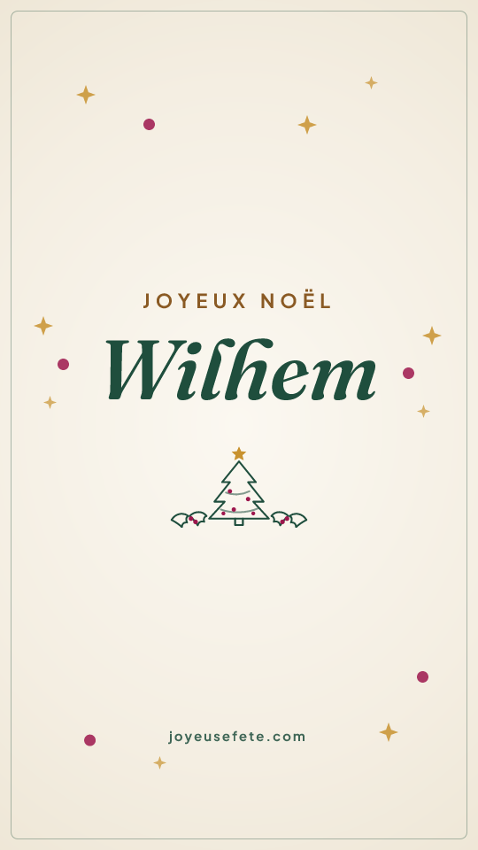 Image « Joyeux Noël Wilhem » au format story
