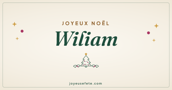 Image « Joyeux Noël Wiliam » au format large