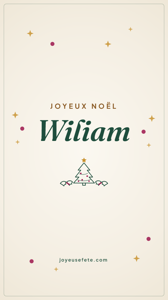Image « Joyeux Noël Wiliam » au format story
