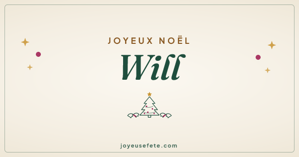 Image « Joyeux Noël Will » au format large