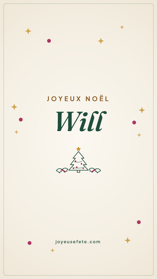 Image « Joyeux Noël Will » au format story