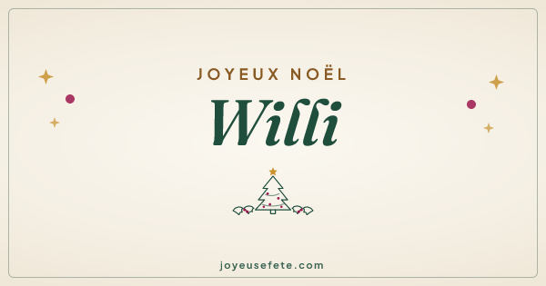 Image « Joyeux Noël Willi » au format large