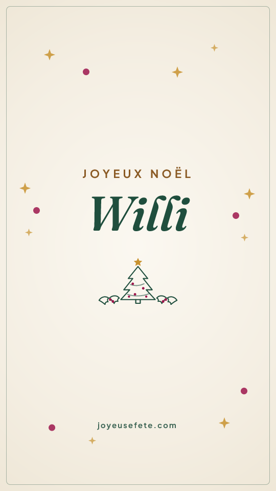 Image « Joyeux Noël Willi » au format story