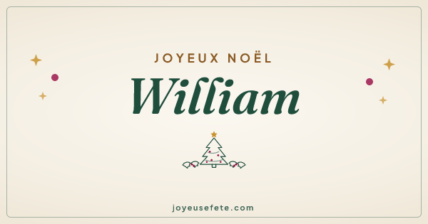 Image « Joyeux Noël William » au format large