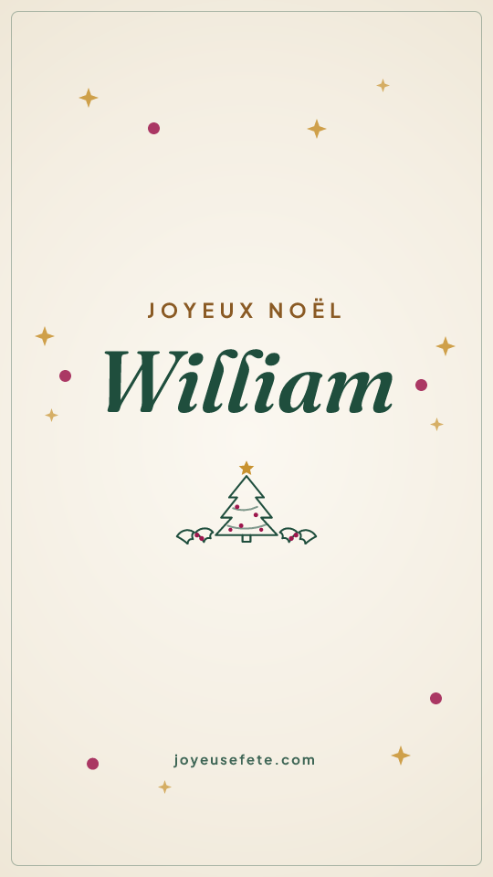Image « Joyeux Noël William » au format story