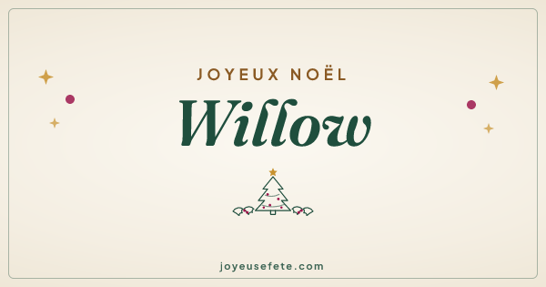 Image « Joyeux Noël Willow » au format large