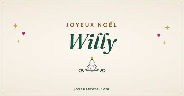 Image « Joyeux Noël Willy » au format large