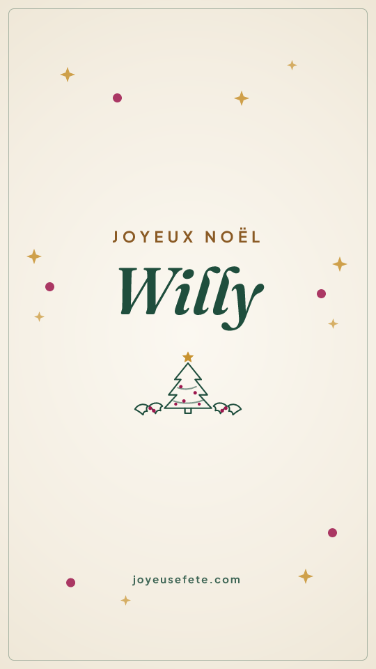 Image « Joyeux Noël Willy » au format story