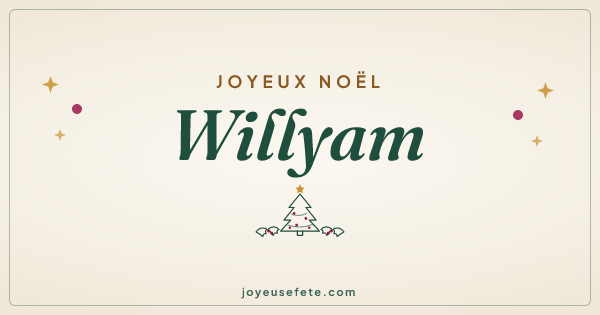 Image « Joyeux Noël Willyam » au format large