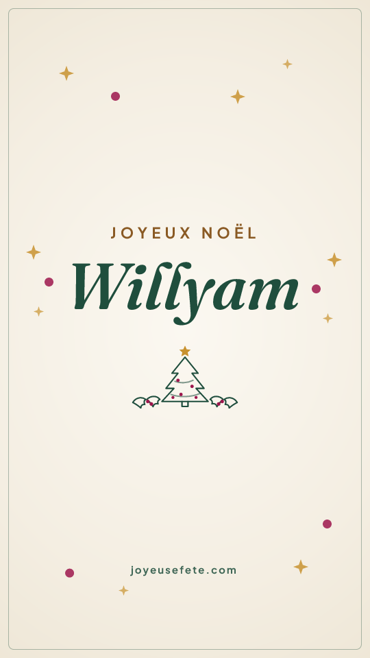 Image « Joyeux Noël Willyam » au format story