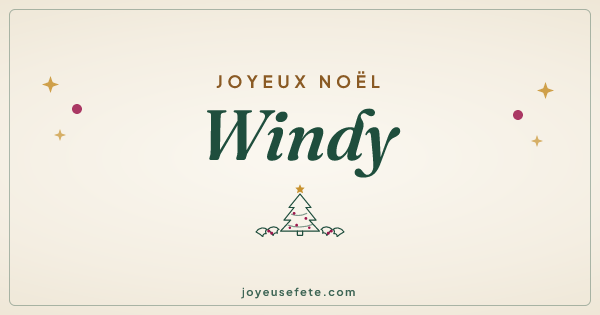 Image « Joyeux Noël Windy » au format large