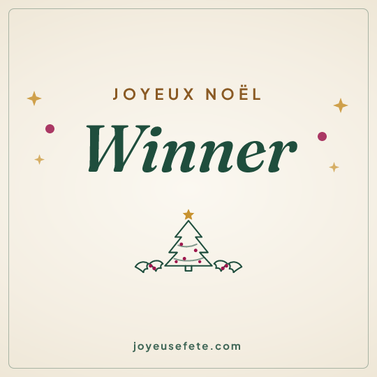 Image carrée « Joyeux Noël Winner » pour WhatsApp