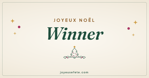 Image « Joyeux Noël Winner » au format large
