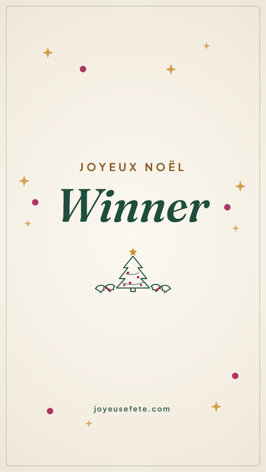 Image « Joyeux Noël Winner » au format story
