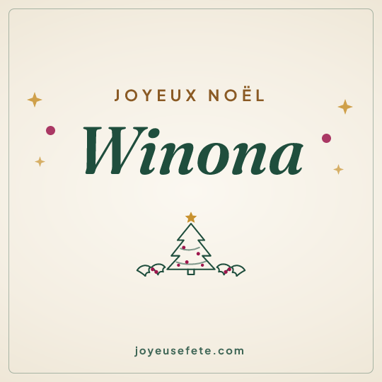 Image carrée « Joyeux Noël Winona » pour WhatsApp