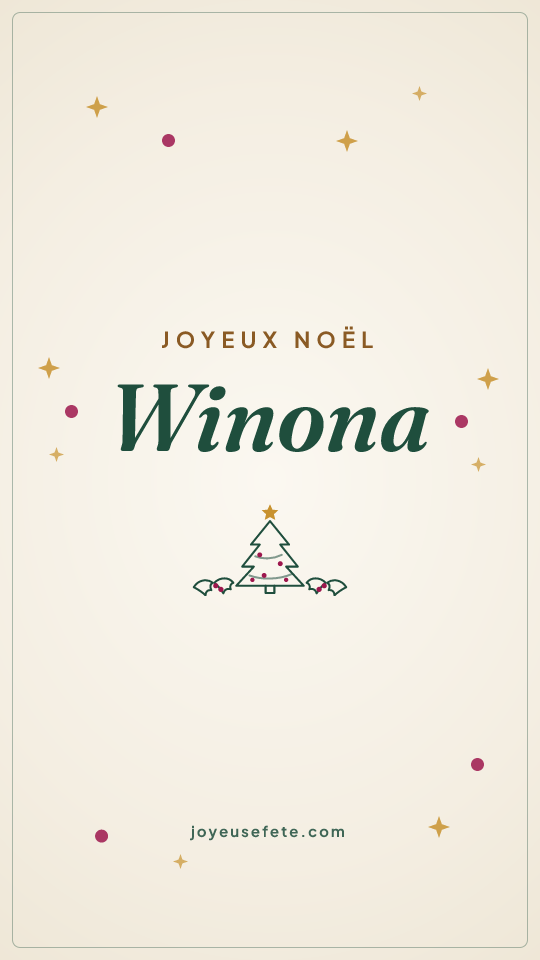 Image « Joyeux Noël Winona » au format story