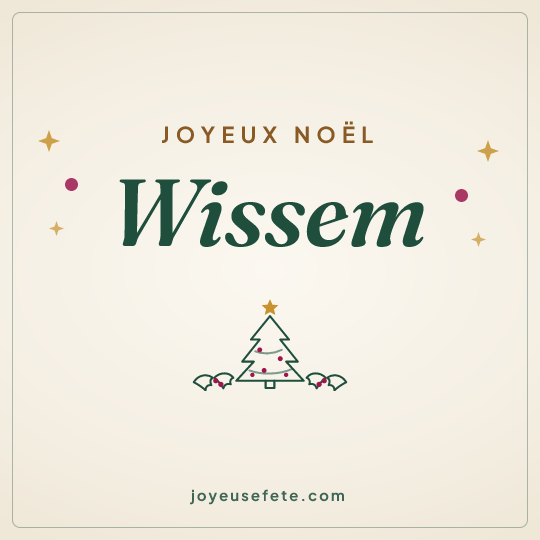 Image carrée « Joyeux Noël Wissem » pour WhatsApp