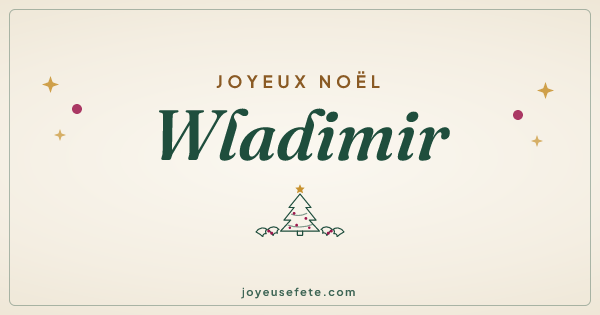 Image « Joyeux Noël Wladimir » au format large