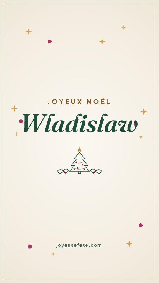 Image « Joyeux Noël Wladislaw » au format story