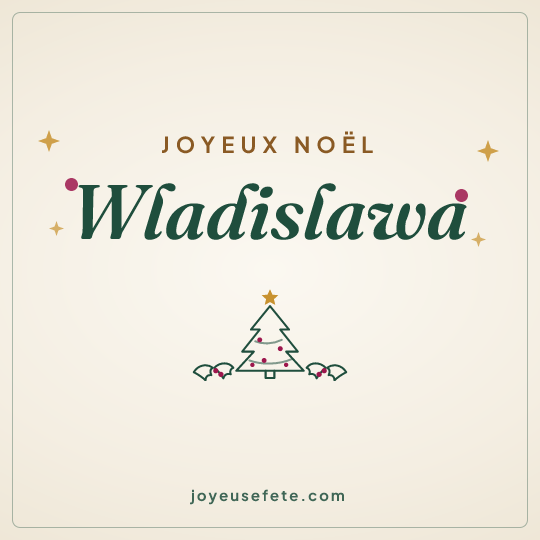 Image carrée « Joyeux Noël Wladislawa » pour WhatsApp