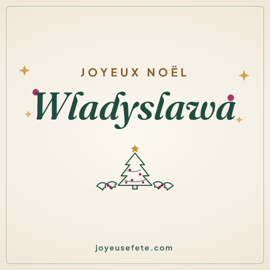 Image carrée « Joyeux Noël Wladyslawa » pour WhatsApp