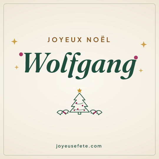 Image carrée « Joyeux Noël Wolfgang » pour WhatsApp