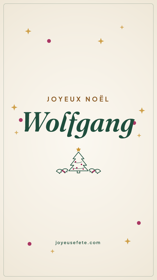 Image « Joyeux Noël Wolfgang » au format story