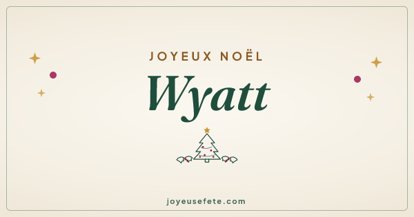 Image « Joyeux Noël Wyatt » au format large