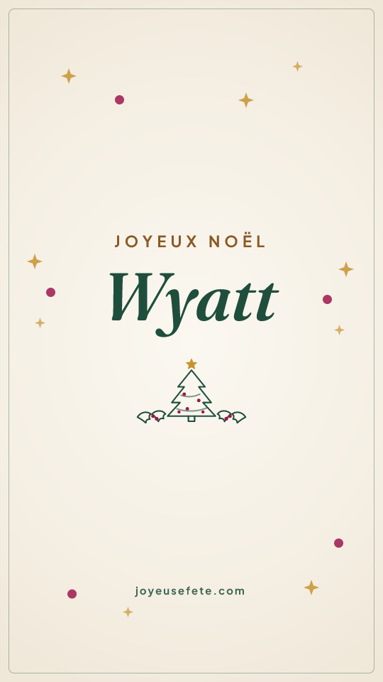 Image « Joyeux Noël Wyatt » au format story