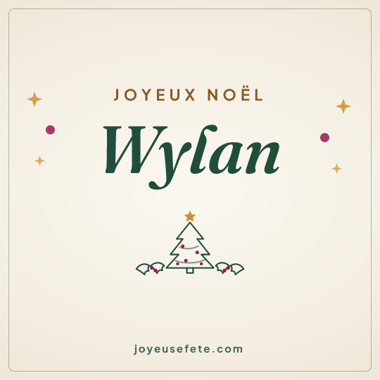 Image carrée « Joyeux Noël Wylan » pour WhatsApp