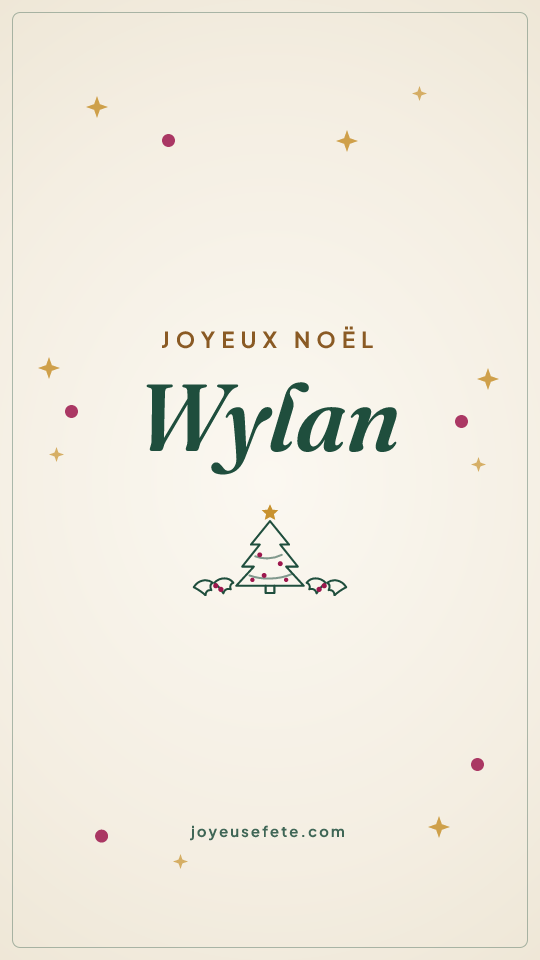 Image « Joyeux Noël Wylan » au format story