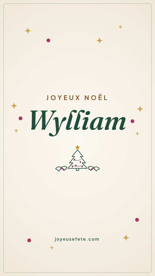 Image « Joyeux Noël Wylliam » au format story