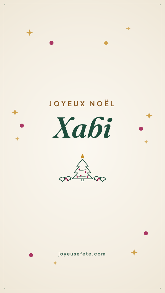 Image « Joyeux Noël Xabi » au format story