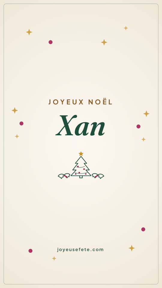 Image « Joyeux Noël Xan » au format story
