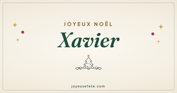 Image « Joyeux Noël Xavier » au format large