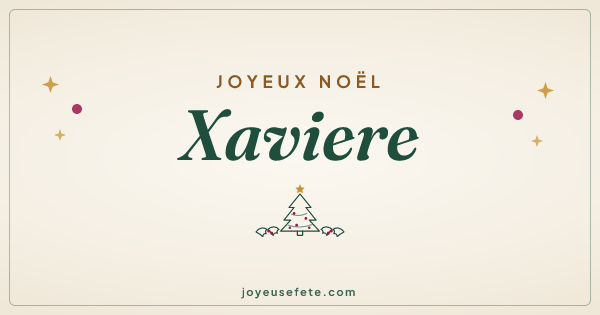 Image « Joyeux Noël Xaviere » au format large