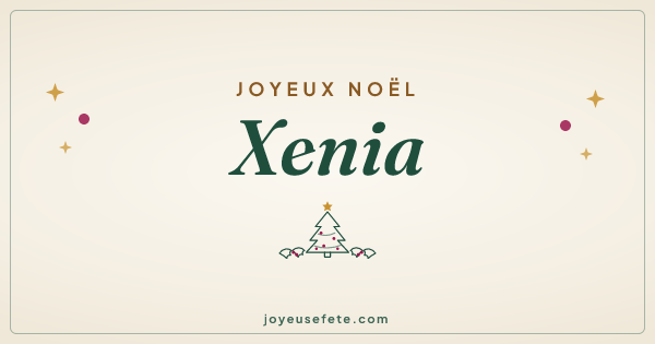 Image « Joyeux Noël Xenia » au format large