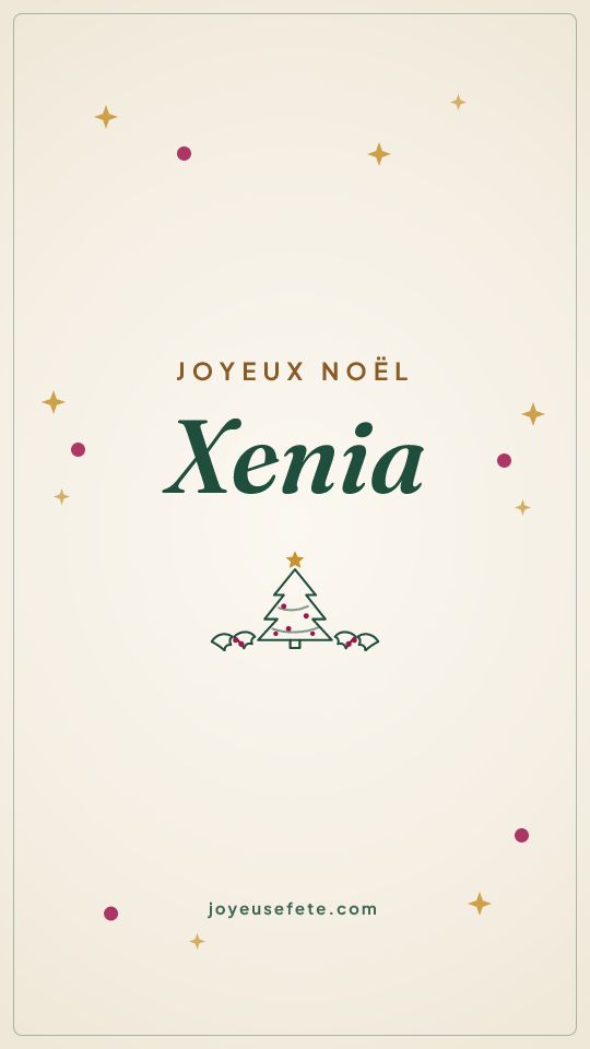 Image « Joyeux Noël Xenia » au format story