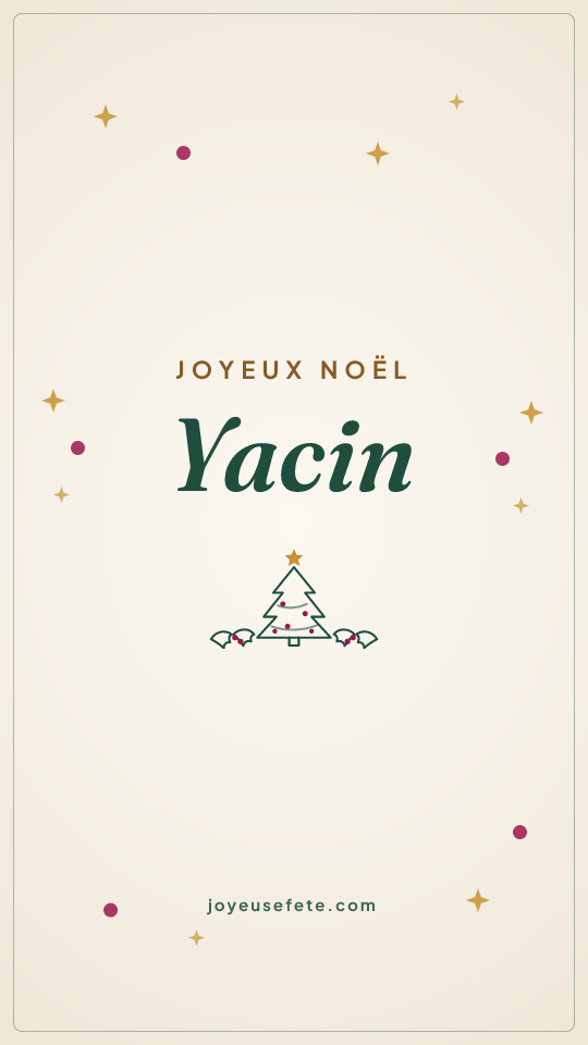 Image « Joyeux Noël Yacin » au format story