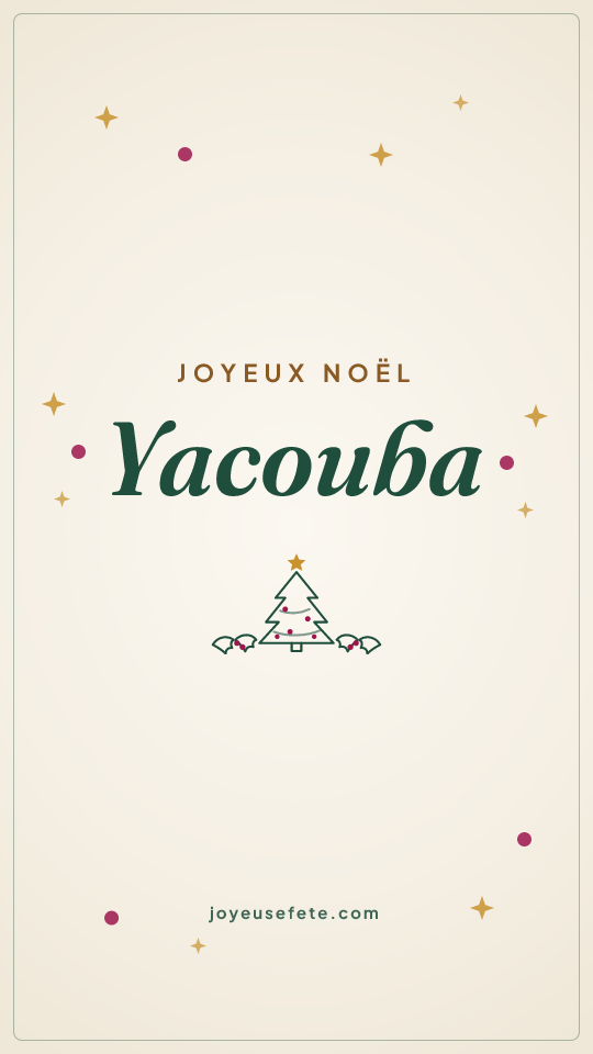 Image « Joyeux Noël Yacouba » au format story