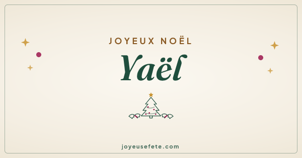 Image « Joyeux Noël Yaël » au format large