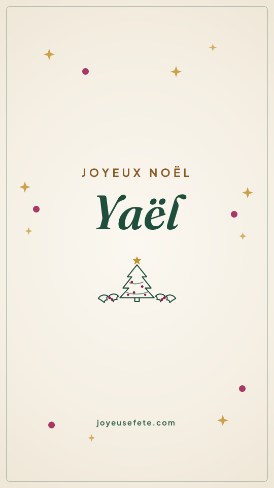 Image « Joyeux Noël Yaël » au format story