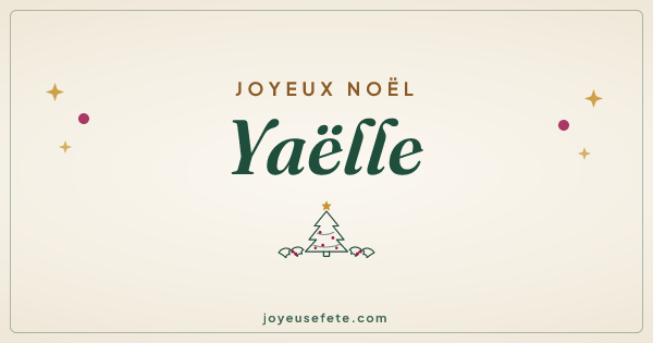 Image « Joyeux Noël Yaëlle » au format large