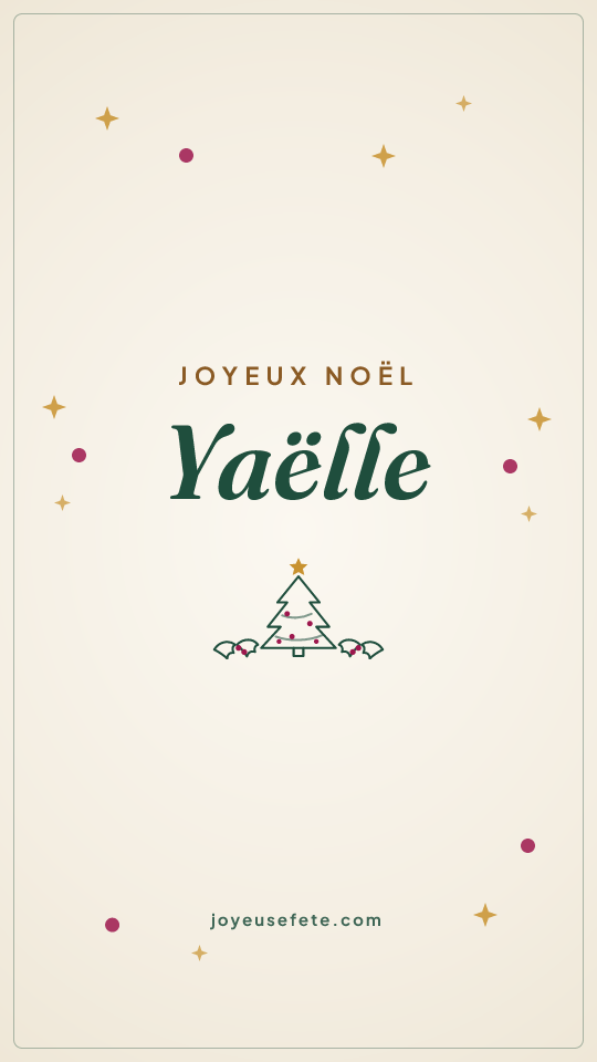 Image « Joyeux Noël Yaëlle » au format story