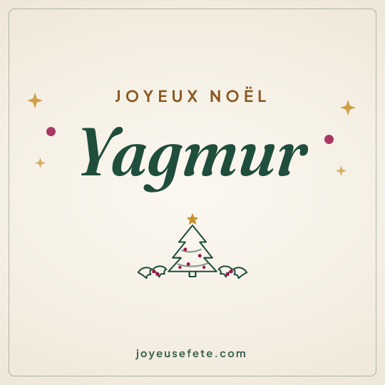 Image carrée « Joyeux Noël Yagmur » pour WhatsApp